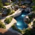 design landscape, garden, backyard, swimming pool,