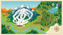 illustrate custom ski trail map, park map, hiking map and outdoor adventure maps