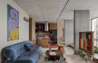 render 3d loft apartment, interior layout design, modern bedroom cgi visual, skp