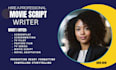 write movie script screenplay short film feature film tv series novel adaptation