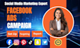 manage facebook ads, fb marketing ad campaigns and pixel setup