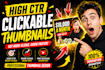 design thumbnail for gaming, vlog  and channel