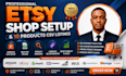 setup etsy shop products listing, bulk csv upload, shopify etsy seo optimization