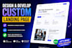 design and develop a custom landing page
