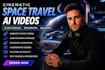 create cinematic space travel videos alien worlds