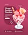 create modern cafe shakes and dessert posters