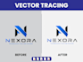 do professional vector tracing, redraw logo, or ai art to vector