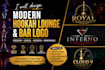 design modern hookah lounge and bar logo