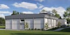 design 3d storage facility, warehouse exterior design, factory layout,cgi render