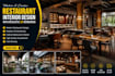 design modern restaurant interior with realistic 3d rendering