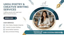 write creative content and urdu poetry for you