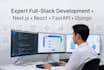 develop a full stack web application using next js and fastapi with postgresql