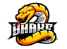 design snake mascot logo design with company