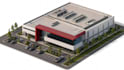 create a cinematic 3d data center visualization