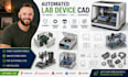 automated lab device cad, scientific instrument stl, assembly 3d prototype model