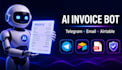 build ai invoice processing bot with telegram and airtable