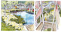 architectural and landscape illustration drawing
