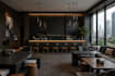 render restaurant, office interior cafe commercial 3d interior design
