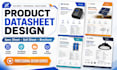 design a professional product datasheet, spec sheet or sell sheet