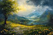 paint real oil painting on canvas