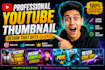 design professional and clickable youtube thumbnails