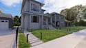 create 3d front yard landscape design, house outdoor space render,rear extension