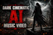 create dark cinematic ai metal music video with epic visuals