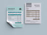 create professional interactive custom invoice and letterhead template