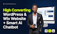 design a high converting wordpress or wix website with custom ai chatbot
