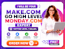 setup gohighlevel make com airtable automation monday com fix make com expert