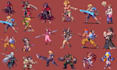 design pixel art creature sprite sheet with animation for rpg games