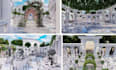 create 3d event space and lighting visualization concepts