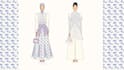 create elegant modest fashion design illustration