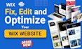optimize wix website fix or edit wix website porfolio landing page design
