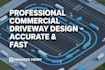 commercial driveway design  parking layout, truck turning construction plans