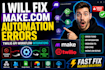 fix make com automation errors and twilio api workflow integrations