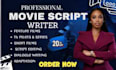 script write your tv series, screenplay, movie script