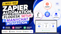 do zapier automation, flodesk setup, and manychat integration