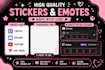 create cute expressive cartoon stickers and emotes