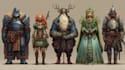create epic fantasy and comic style character illustrations