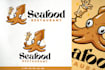 make bbq, seafood, food, and restaurant logo