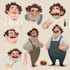 design a 2d cartoon character