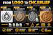 convert logo to cnc vcarve relief stl file