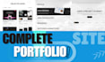 create a professional portfolio website