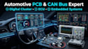 develop automotive digital cluster and can bus system pcb