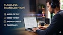 do high quality audio transcription and video to text