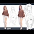 create professional anime character sheet and reference
