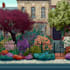 create a landscape design, front yard, backyard, flower