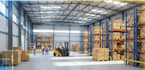 design warehouse 2d floor plan, industrial building, factory and  3d rendering