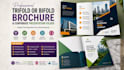 design professional trifold or bifold brochure, corporate presentation folder